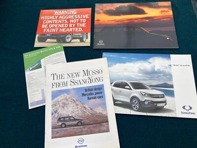 Ssangyong Brochure Collection - UK Issues - 5 items inc Musso, Korando, KJ - Image 1 of 2