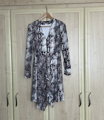 Star By Julien Macdonald Women's Lined Long Sleeve V Neck Dress Ladies Size UK 8 - Image 1 of 4