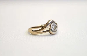 Anello Vintage Cristallo di Roccia (Quarzo) Oro 14k (585), 2,7g - Foto 1 di 6