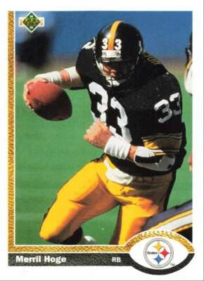 1991 Upper Deck Football Merril Hoge Pittsburgh Steelers #131 - Image 1 of 2
