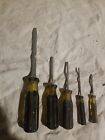 Vintage Lot Of 5 100 Plus Stanley Flat Head Phillips Screwdrivers Made In USA