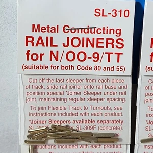 Metal Conducting RAIL JOINERS N Scale Code 80 & 55 Nickel Silver PECO SL-310 - Picture 1 of 1
