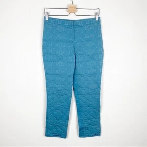 Vera Wang Collection Blue Textured Slim Pants Sz 4 - Picture 1 of 7