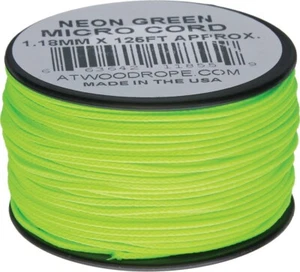 Atwood Rope MFG Micro Cord 1.18 mm 125 Ft Green Nylon Construction Plastic Spool - Picture 1 of 4
