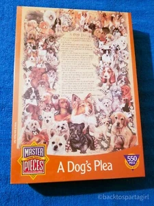 Dog's Plea Jigsaw Puzzle 550 Piece Master Pieces NEW SEALED Made in USA - Picture 1 of 6