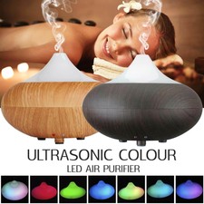 New LED 7 Colour Ultrasonic Aroma Essential Oil Diffuser Air Purifier Humidifier