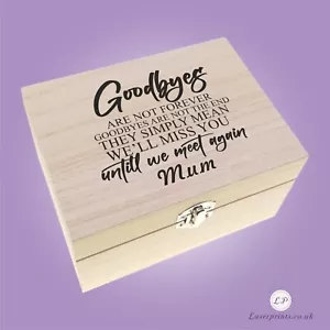 Caja de memoria urnas de cremación para cenizas recuerdo humano adulto recuerdo grabado - Imagen 1 de 13