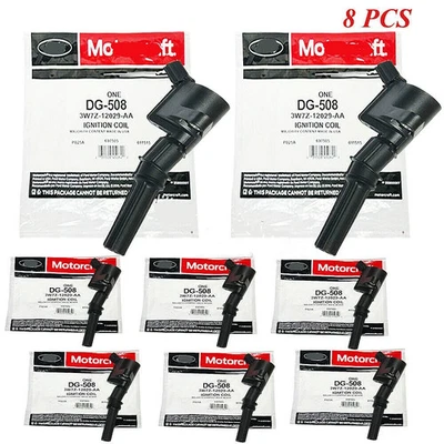 8PCS OEM Ignition Coils Motorcraft DG508 For F150 4.6L 5.4L 6.8L 3W7Z12029A USA - Image 1 of 4