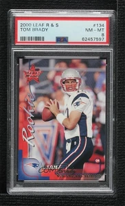 2000 Leaf Rookies & Stars Rookie 681/1000 Tom Brady #134 PSA 8 RC - Picture 1 of 3