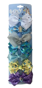 Bluey Hair Bows Set of 7 Clips Girls Accessories NWT - Picture 1 of 3