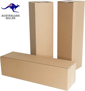 480X130X130Mm Long Corrugated Cardboard Boxes Mail Small Parcel Postal Boxes for - Picture 1 of 12