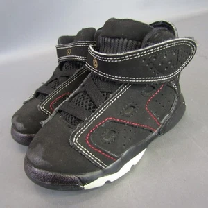 Jordan 6 Retro Kleinkind Turnschuhe schwarz High Top Klettverschluss Größe 7C - Bild 1 von 11