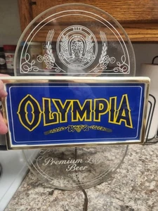 Vintage 1984 Olympia Premium Lager Bier Leuchtschild Man Cave Works - Bild 1 von 6