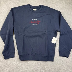 Felpa girocollo Aime Leon Dore 224 Mulberry St NYC ricamata blu navy XXL - Foto 1 di 7