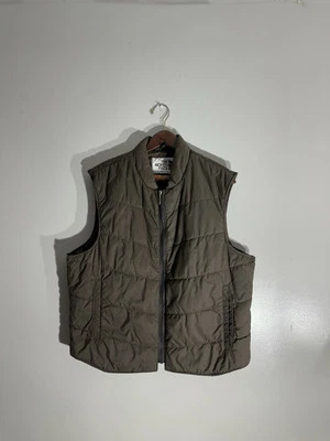 Chaleco acolchado North Face vintage años 80 grande marrón blanco etiqueta hecho en EE. UU.  Foto 1 de 4