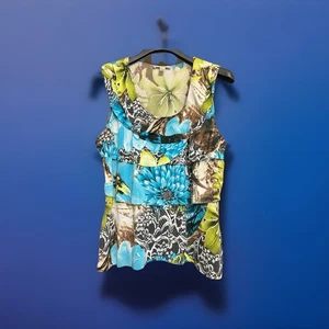 Dressbarn Woman Floral Tank Top Mehrfarbig Nieten Lagenlook Damen Gr. LP - Bild 1 von 3