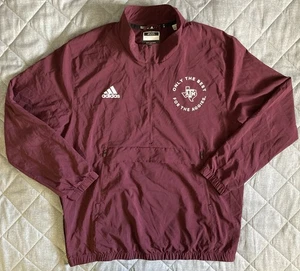 Texas A&M Aggies Adidas 1/4 Zip Pullover Herren Large weinrot Windbreaker Gig Em - Bild 1 von 12