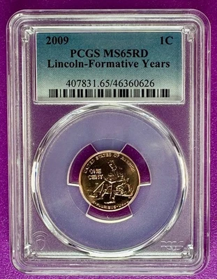 2009 1c Lincoln Formative Years Cent  PCGS MS65RD (626) - Image 1 of 2