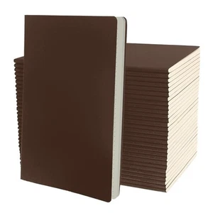 A5 Dotted Notebooks - Grid Notebook, 92 pages, 8.2" x 5.5" (Brown, 30 pack) - Picture 1 of 9