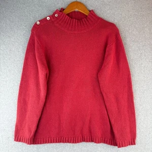 Suéter Retro Vintage Estilo Norte Seda Angora Rojo Manga Larga Talla XL - Imagen 1 de 5