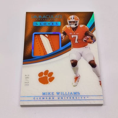 2017 Panini Immaculate Collegiate Gloves MIKE WILLIAMS /28!! - Image 1 of 2