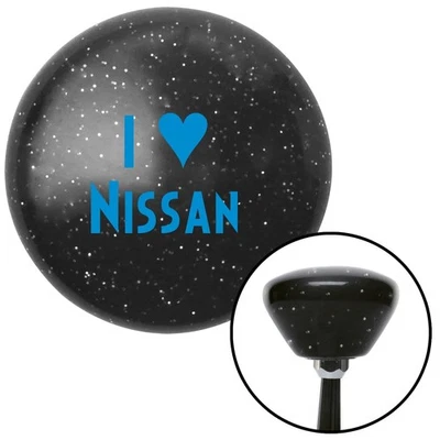 Blue I <3 for NISSAN Black Retro Metal Flake Shift Knob w/ M16x1.5 Insert Auto - Image 1 of 4