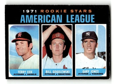 1971 TOPPS A.L. ROOKIE STARS #559 TERRY COX GARY JONES BILL GOGOLEWSKI EX - Image 1 of 2