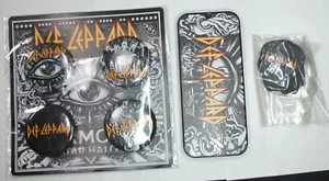DEF LEPPARD VIP Merchandise Pinbacks Pin Set 2022 Stadium Tour - Picture 1 of 2