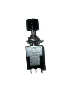 Interruptor pulsador MIYAMA MS-197 3A 125VAC 6 contactos botón negro (cada uno) - Imagen 1 de 3
