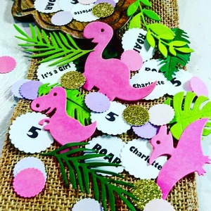 Dinosaur birthday party supplies 300 count Confetti Baby shower Personalize - Picture 1 of 7