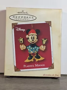 Verspielte Minnie Mouse Hallmark Disney Christbaumschmuck Bewegung & Glocken 2002 - Bild 1 von 2