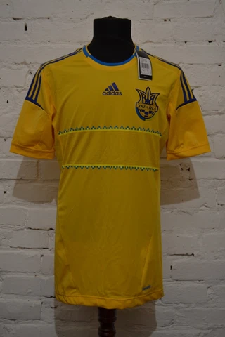 UKRAINE HOME SHIRT 2012 PLAYER ISSUE FOOTBALL JERSEY ADIDAS TECHFIT MENS XL Cover