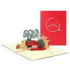 Three-Dimensional Wedding Birthday Greeting Card for Holiday New Year Messages