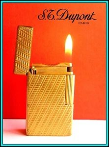 S.T. Dupont Large Line 1 Rose Gold Plated Lighter / Briquet - JUST SERVICED - Picture 1 of 19