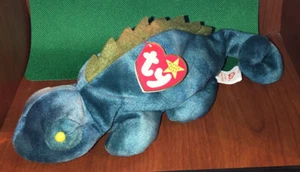 TY BEANIE BABIES 1997 IGGY L'IGUANA PELUCHE CON ETICHETTE - Foto 1 di 1