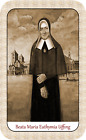 SANTINO HOLY CARD BEATA MARIA EUTHYMIA UFFING color seppia