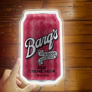 Barq's Root Red Creme Soda Drink Beer Bar Decor Silicone LED Neon Light Sign R1 - Picture 1 of 5