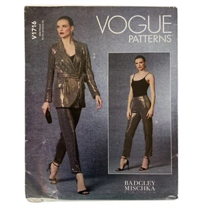 Vogue Patterns V1716 Badgley Mischka Womens Suit Sewing Pattern Sizes 16-24 - Picture 1 of 3