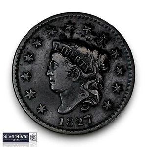 1827 Coronet Head Large Cent (*XF Condition*) - Better Date - Picture 1 of 2
