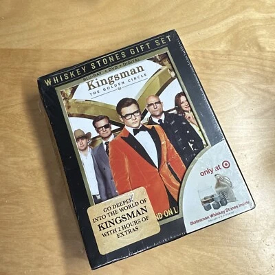 Kingsman 2: The Golden Circle Whisky Stones Gift Set Blu-ray DVD Digital SEALED! - Image 1 of 4