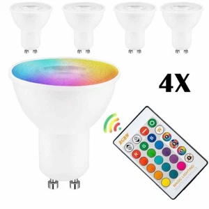 4X 5W GU10 LED Glühbirne Lampe Spot Birne RGB Dimmbar Farbwechsel Leuchtmittel - Bild 1 von 18