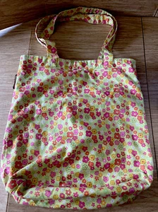 Longaberger floral tote bag large vintage zippered inside pocket purse fabric - Picture 1 of 11