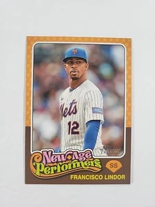2024 Topps Heritage New Age Performers #NAP-11 Francisco Lindor Mets  2 - Picture 1 of 2