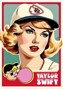 Taylor Swift Bubblegum Red Custom Trading Card By MPRINTS - Picture 1 of 2