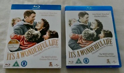 It's A Wonderful Life (UK) Blu-ray, 2012 Art Cards & Poster + Slip-Case *MINT* - Image 1 of 4