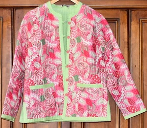 APPLESEED'S Floral Reversible Quilted Kimono Jacket Size PS NWT - Picture 1 of 8