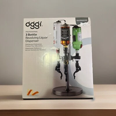 OGGI Three BOTTLE REVOLVING LIQUOR DISPENSER NEW OPEN BOX - Image 1 of 4