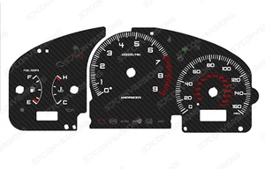 Subaru Impreza GD Carbon Dial Cards 8 Colours Gauges - Bild 1 von 8