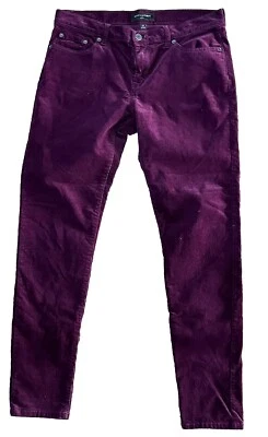 Pantalones de pana púrpura Banana Republic ajustados con cordones para mujer talla 29 Foto 1 de 4