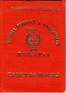 Rumänien, 1981, Gewerkschaften Gewerkschaft Mitgliedskarte RSR - Bild 1 von 13